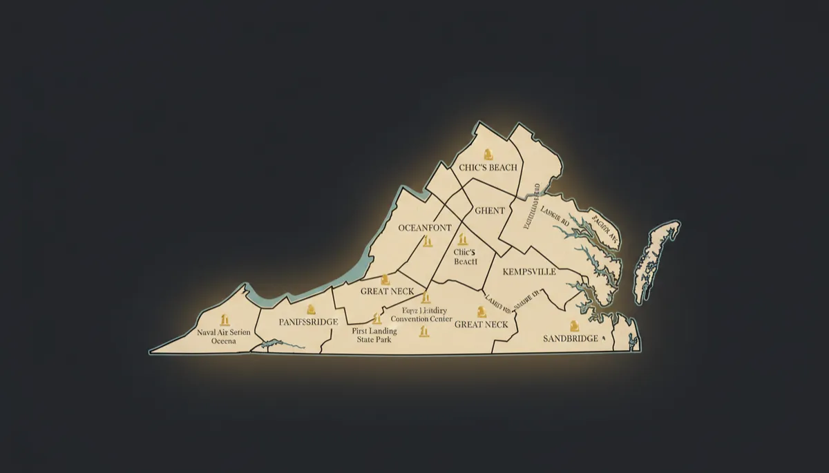 Map of Virginia Beach Service Area