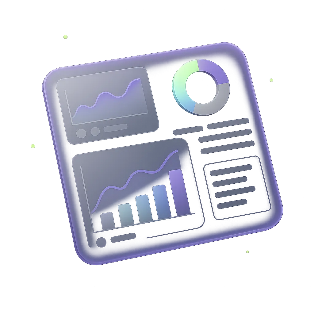 Data visualization dashboard featuring graphs, charts, and metrics representing marketing automation insights for lead generation and performance analysis.