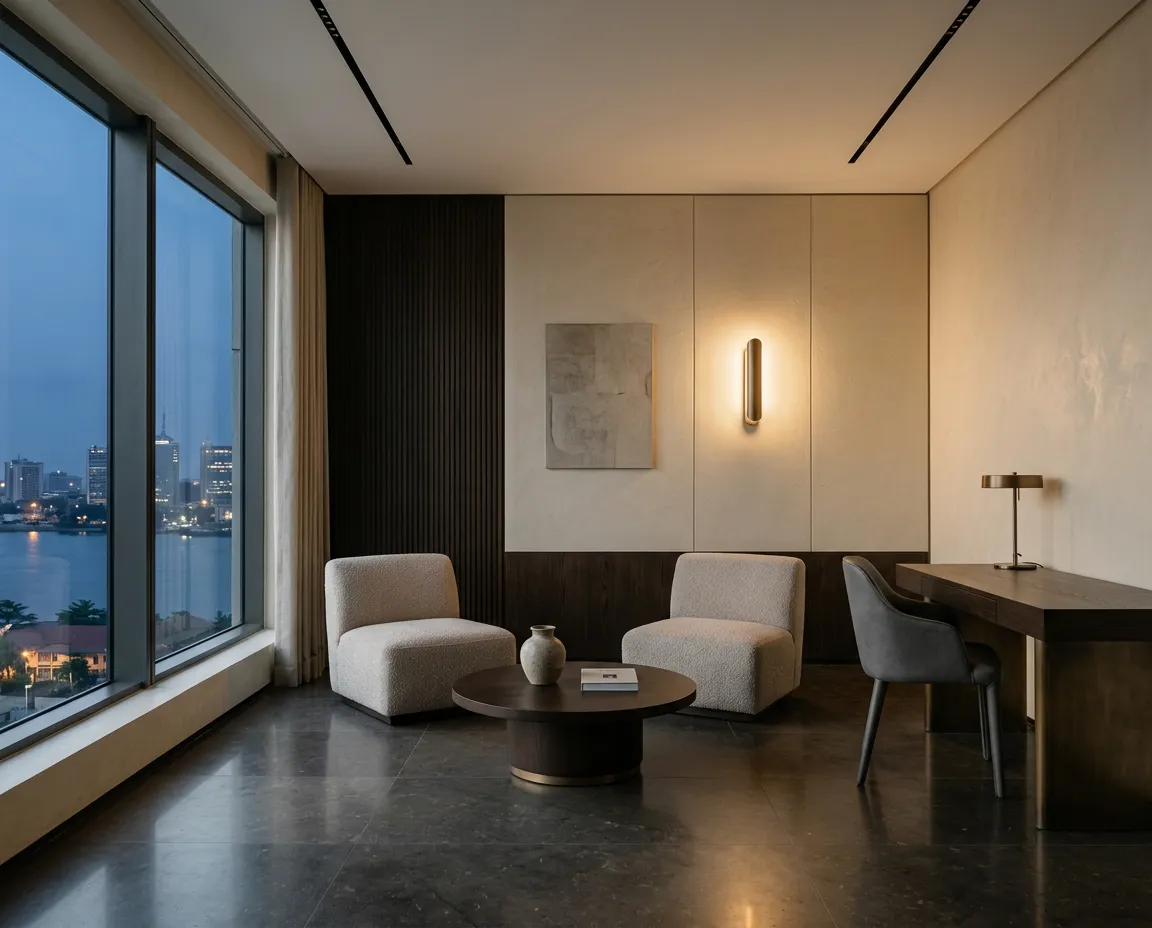Victoria Island Executive Suite luxury minimalist renovation