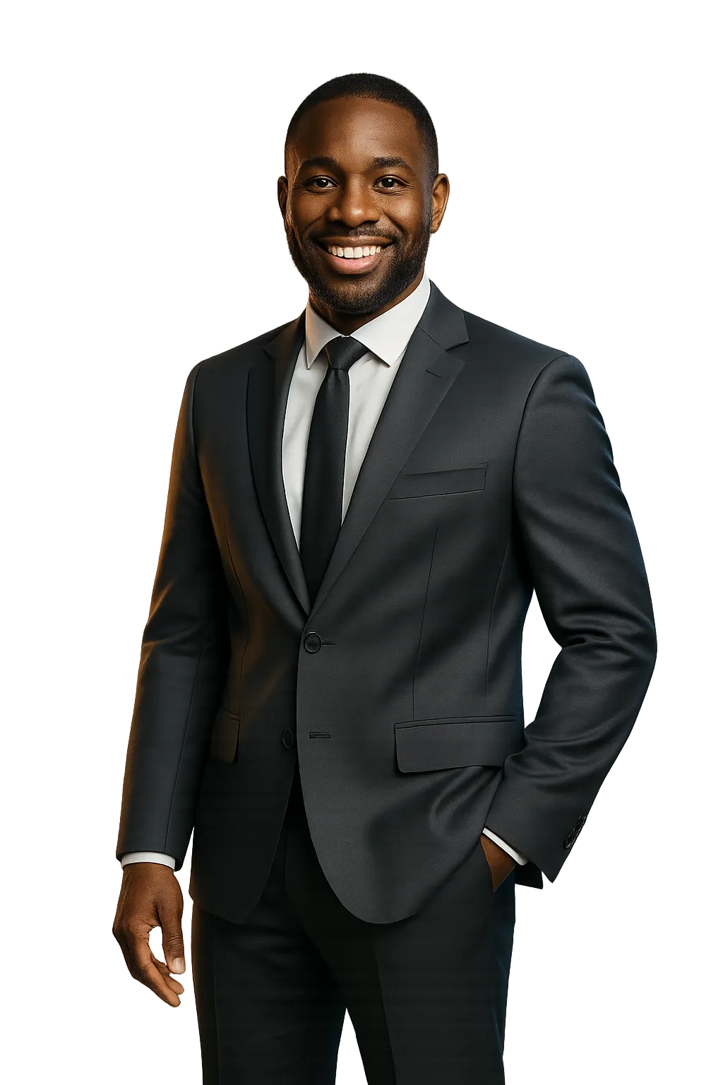 Dr. Favor Sunano Executive Portrait in Midnight Blue Setting