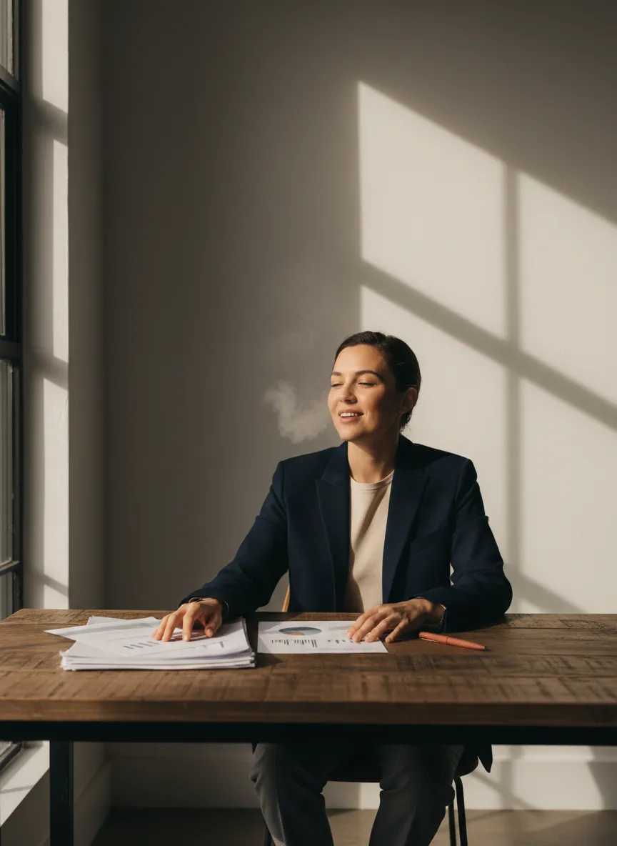 Client feeling relieved and clear after strategy session