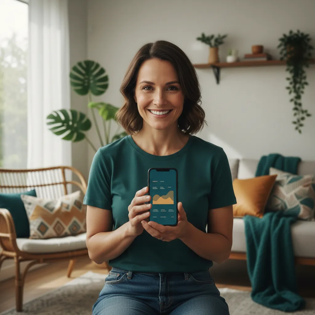 Property owner managing listings on a smartphone