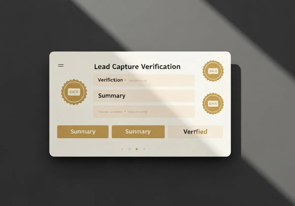 Lead Capture Verification Dashboard
