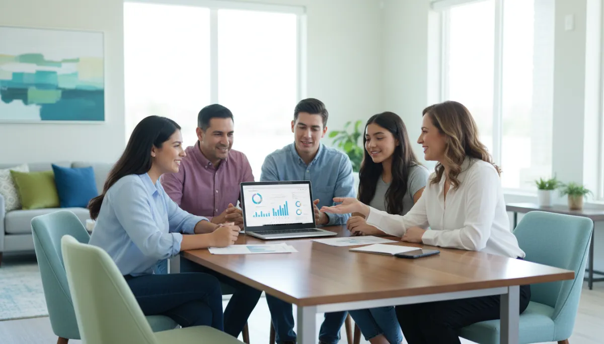 Willow Bend loan officer meeting with homebuyers in the Rio Grande Valley