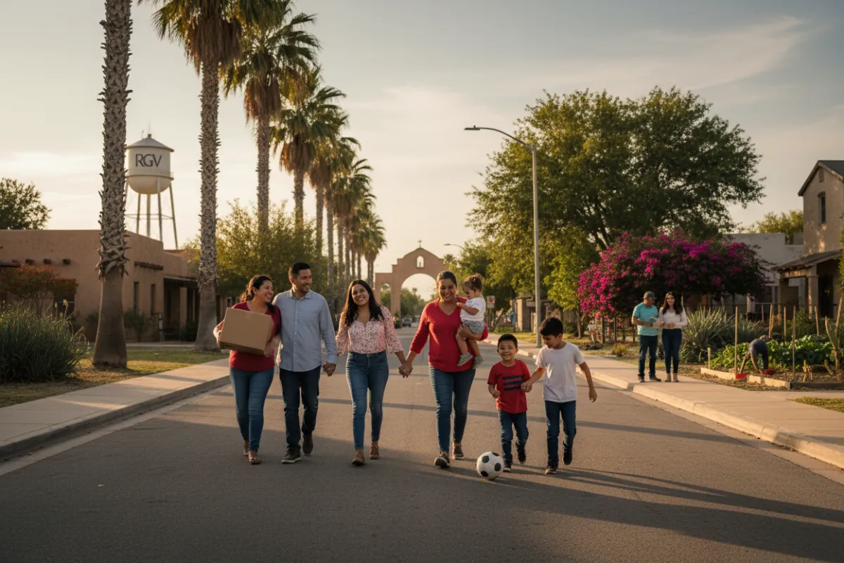 Local Rio Grande Valley residents enjoying a community scene