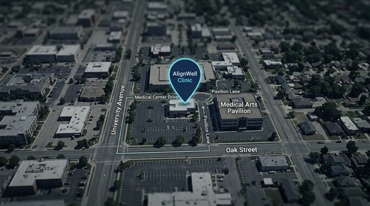 AlignWell Clinic Map and Medical Arts Pavilion Location Preview