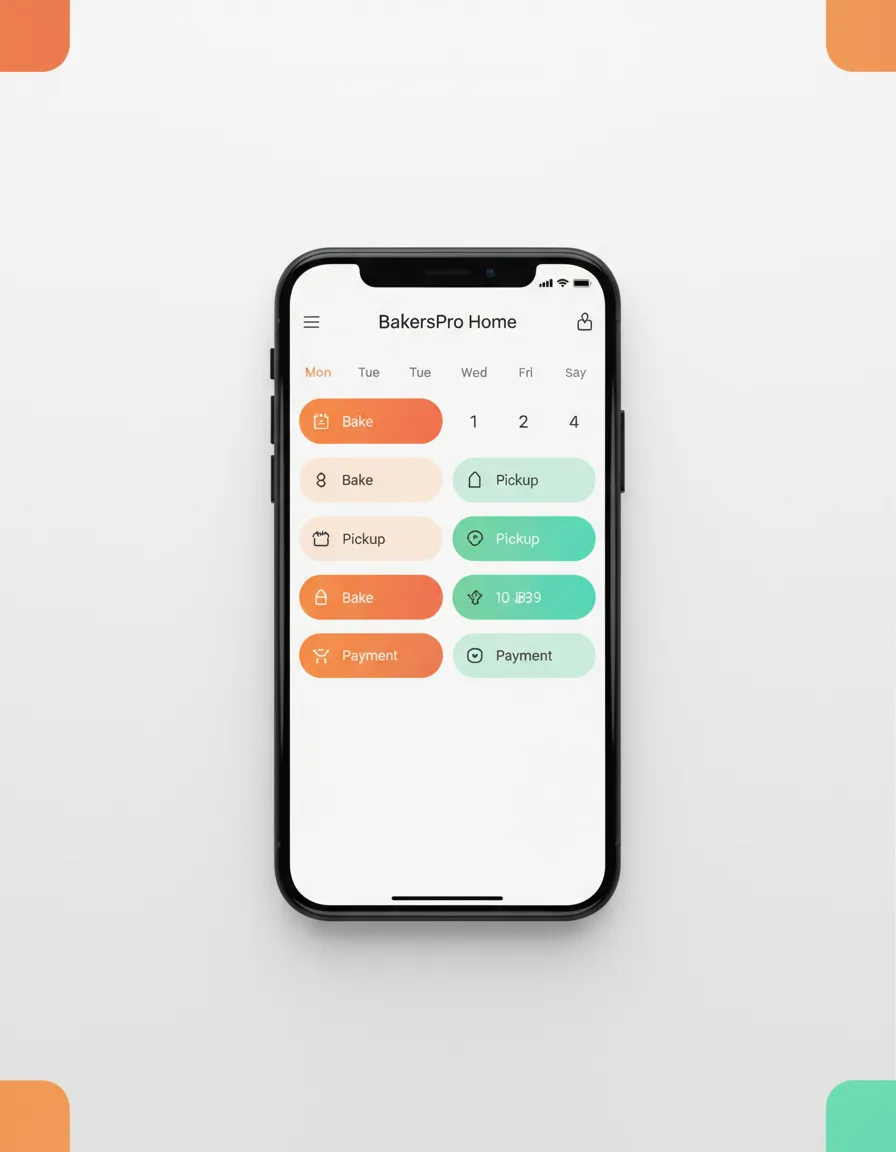 BakersPro Home mobile app preview