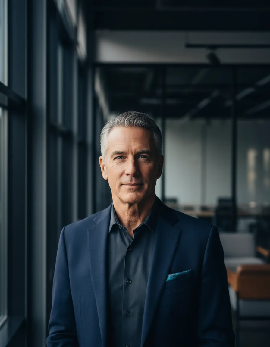 Professional portrait of the founder