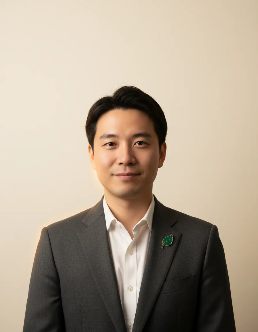 Professional minimalist headshot of the founder