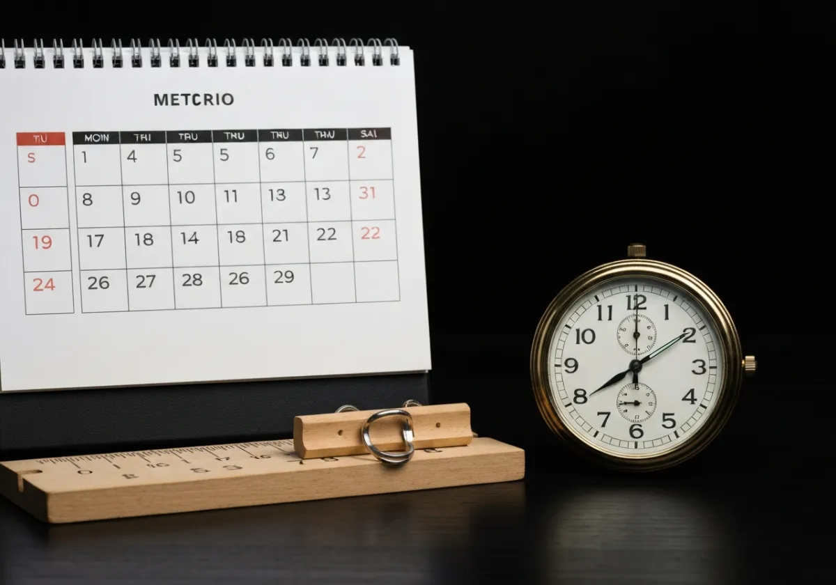 Calendario marcando el paso de los años indicando caducidad de multas