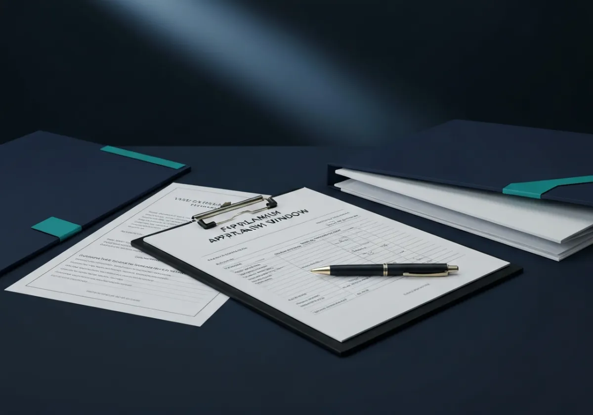 Automotive financial documents highlighting appraisal windows