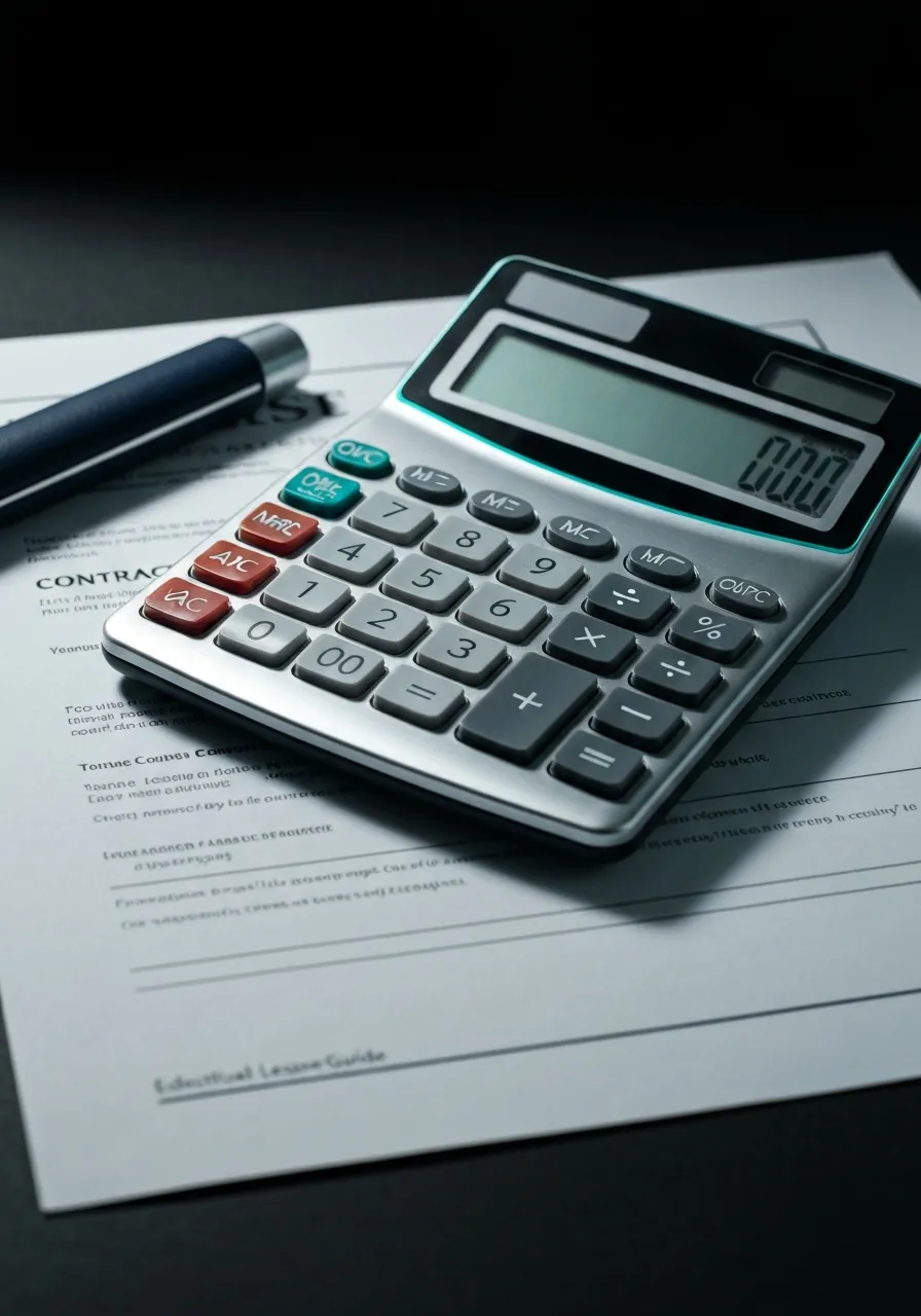 Monthly lease payment calculation visualization