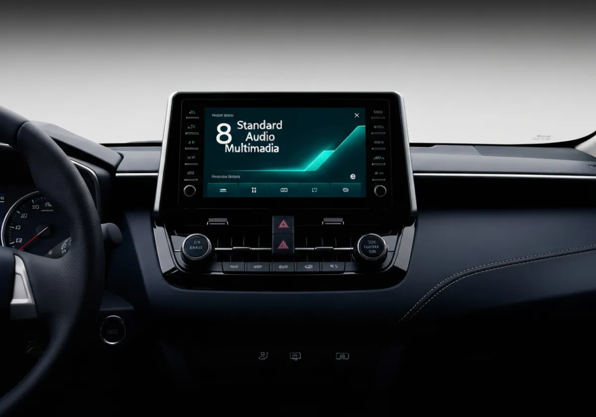 8-inch Toyota Audio Multimedia touchscreen interior