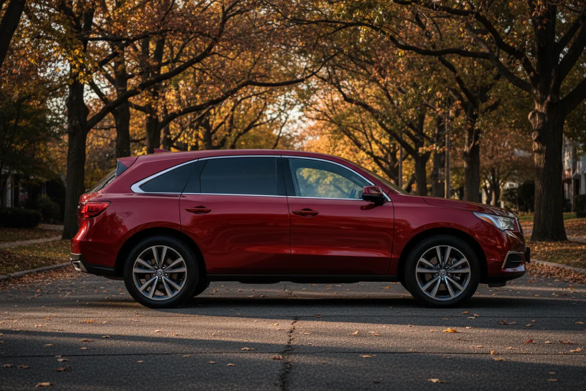 Acura MDX driving through Queens