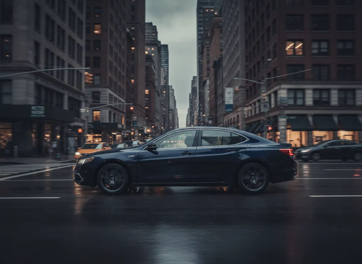Acura TLX parked on a sleek urban street