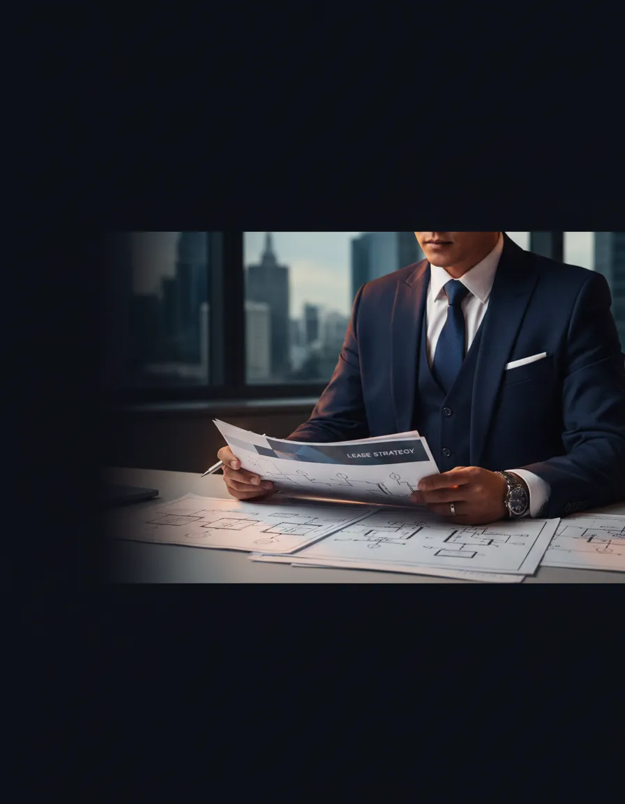 NYAutoBroker professional reviewing Jeep lease deal documents in Queens office