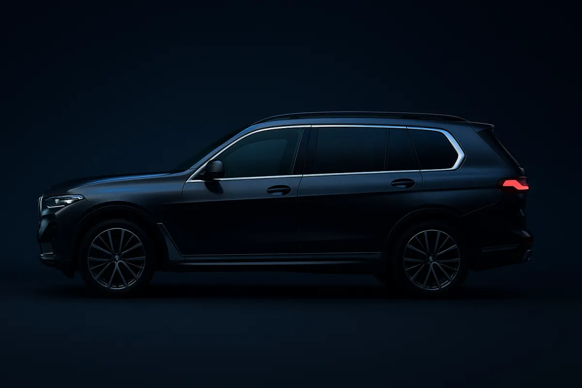 BMW X7 side profile silhouette