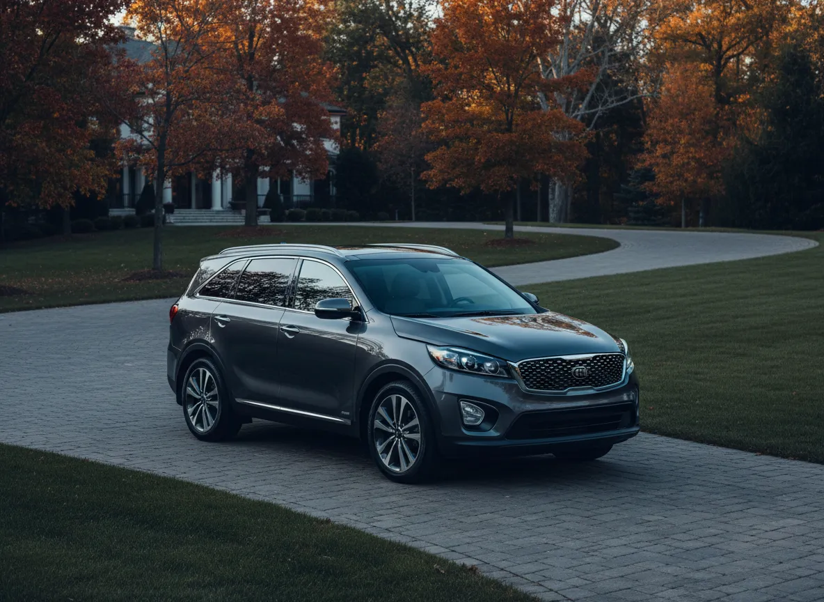 Kia Sorento featured against a dramatic New York backdrop.