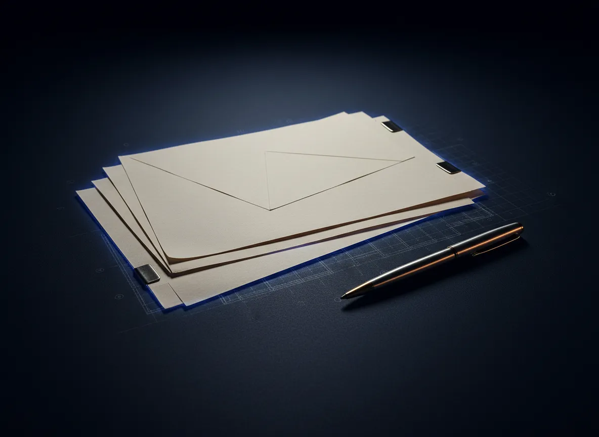High-end financial lease documents cool-toned