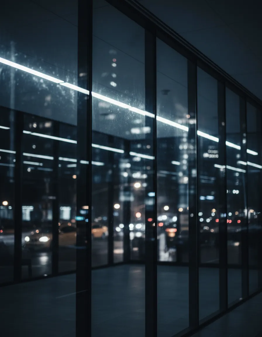 Cinematic Manhattan dealership reflection