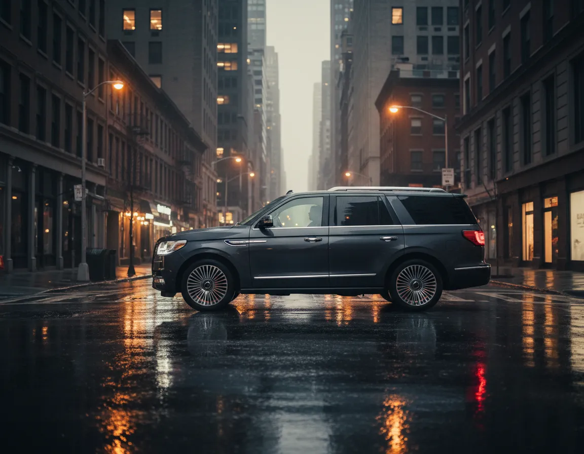 Lincoln vehicle navigating New York City streets