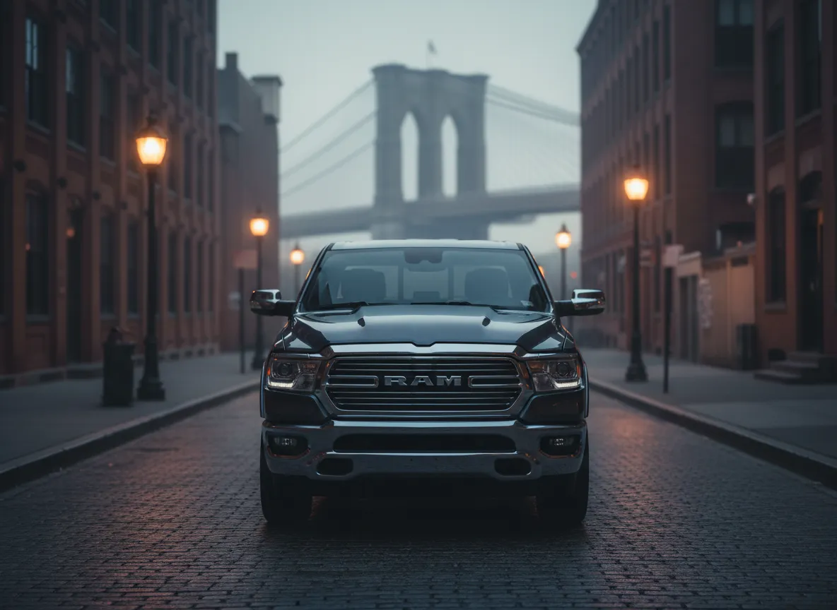 Ram 1500 truck in urban setting
