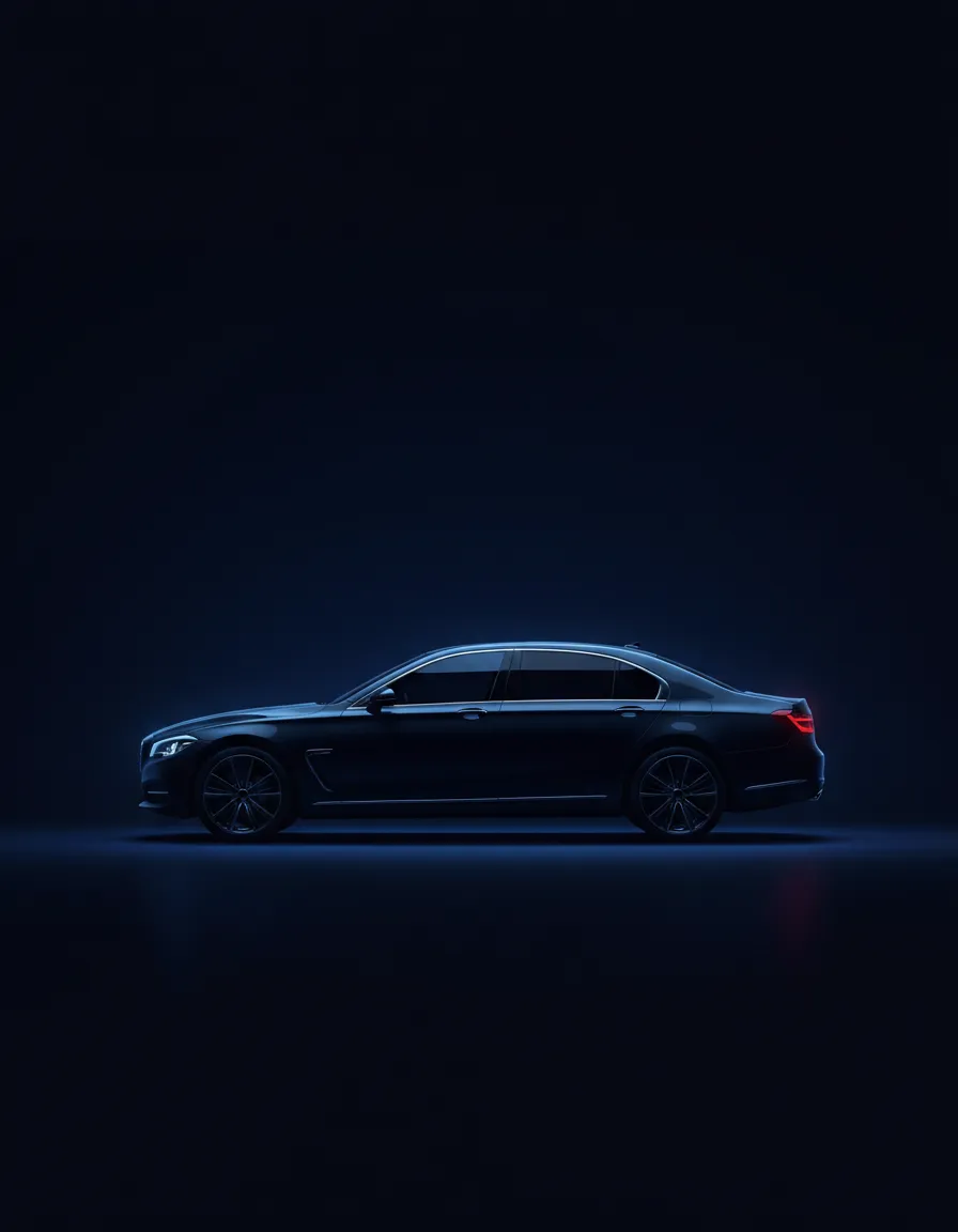 High-end vehicle silhouette representing automotive strategy