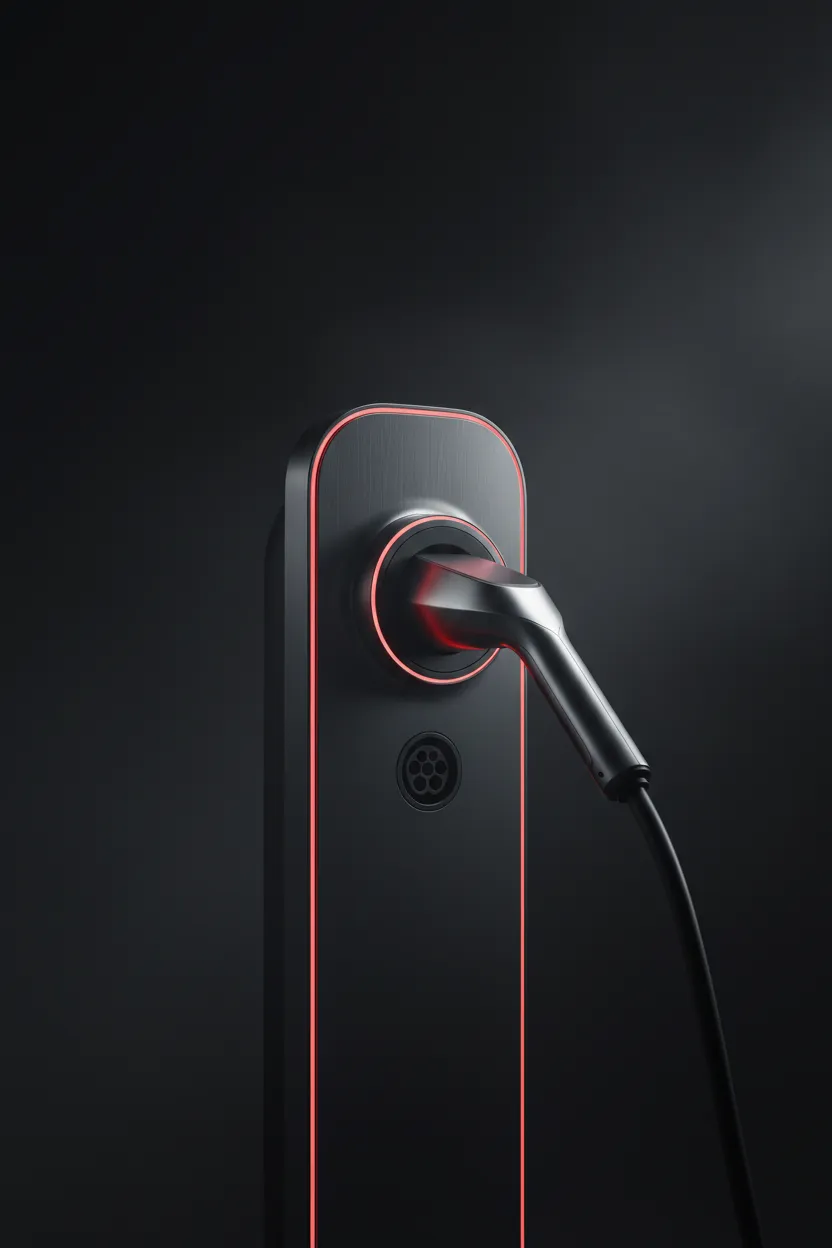 Sleek vertical electric charging infrastructure