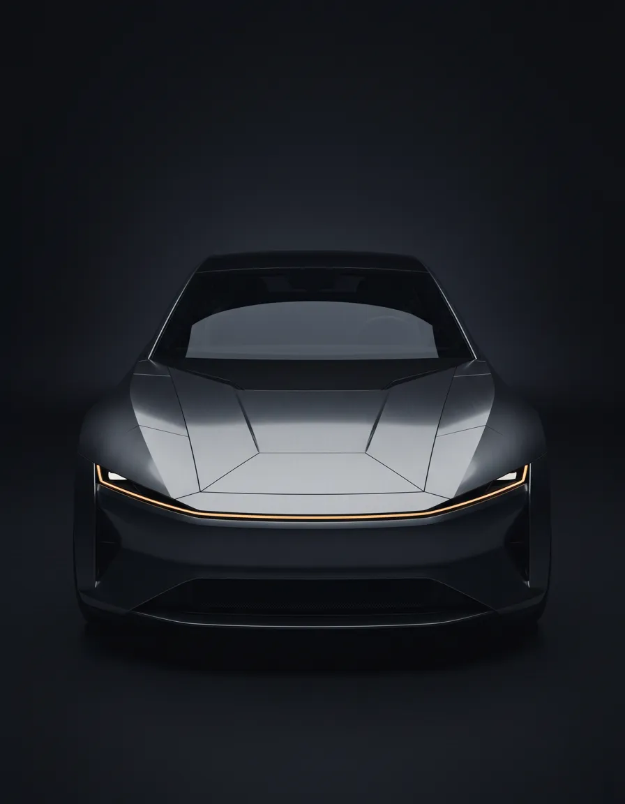 Desaturated architectural details of vehicle geometry