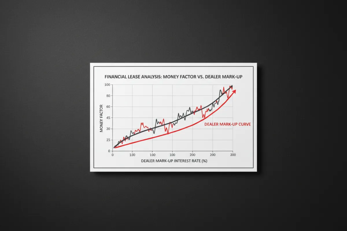 Financial chart detailing base money factor vs dealer marked up interest rate