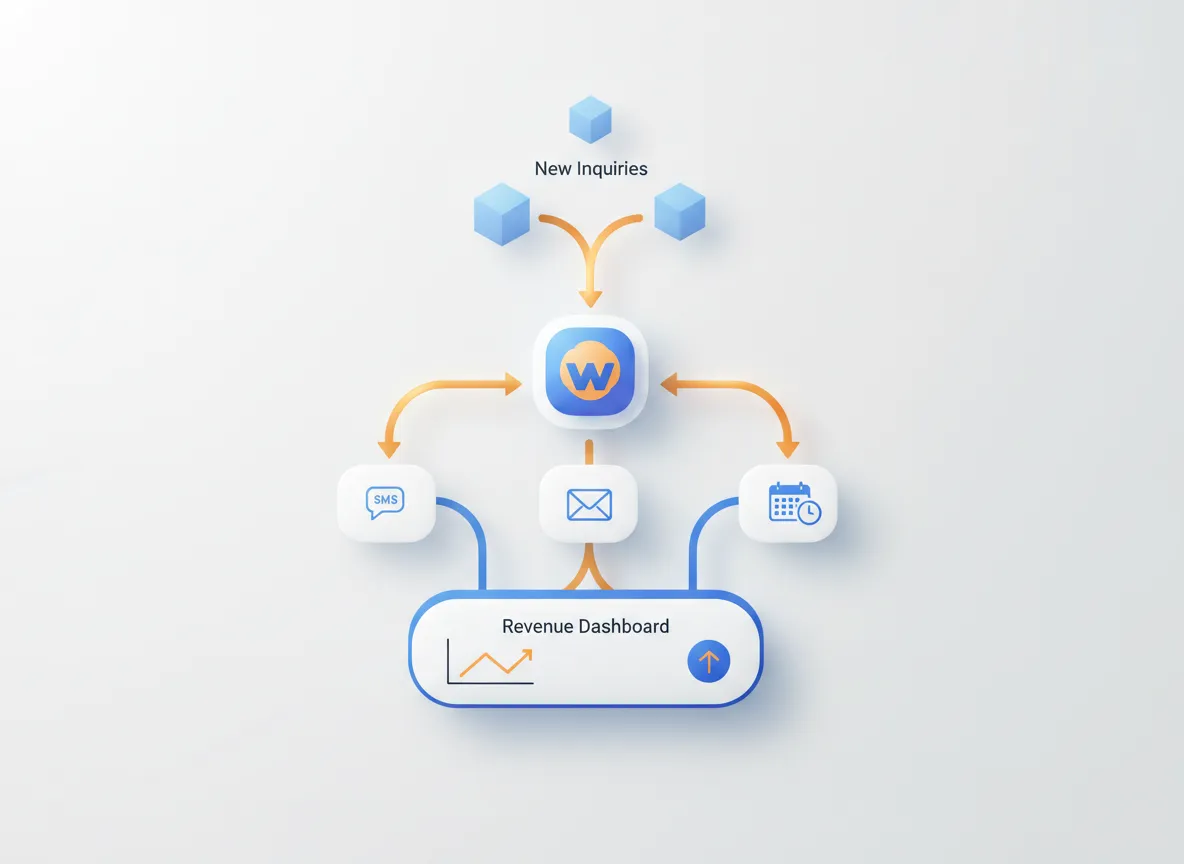 Workflow diagram of WebWizards Fast Five AI automation