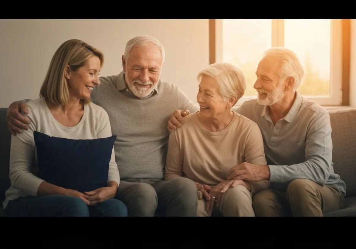 Family enjoying peace of mind after securing their financial future