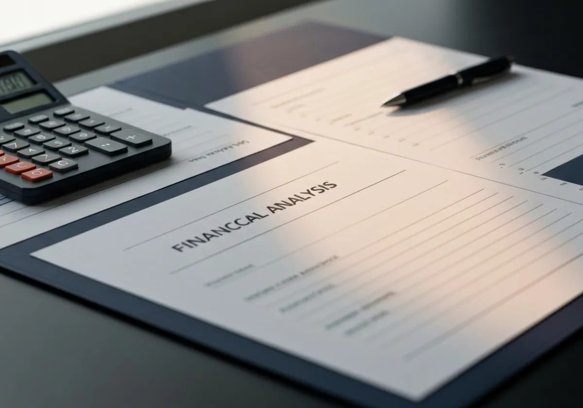 Financial analysis documents reflecting clear insights