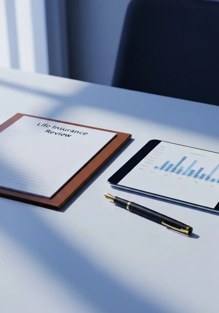 Financial professional reviewing available life insurance options