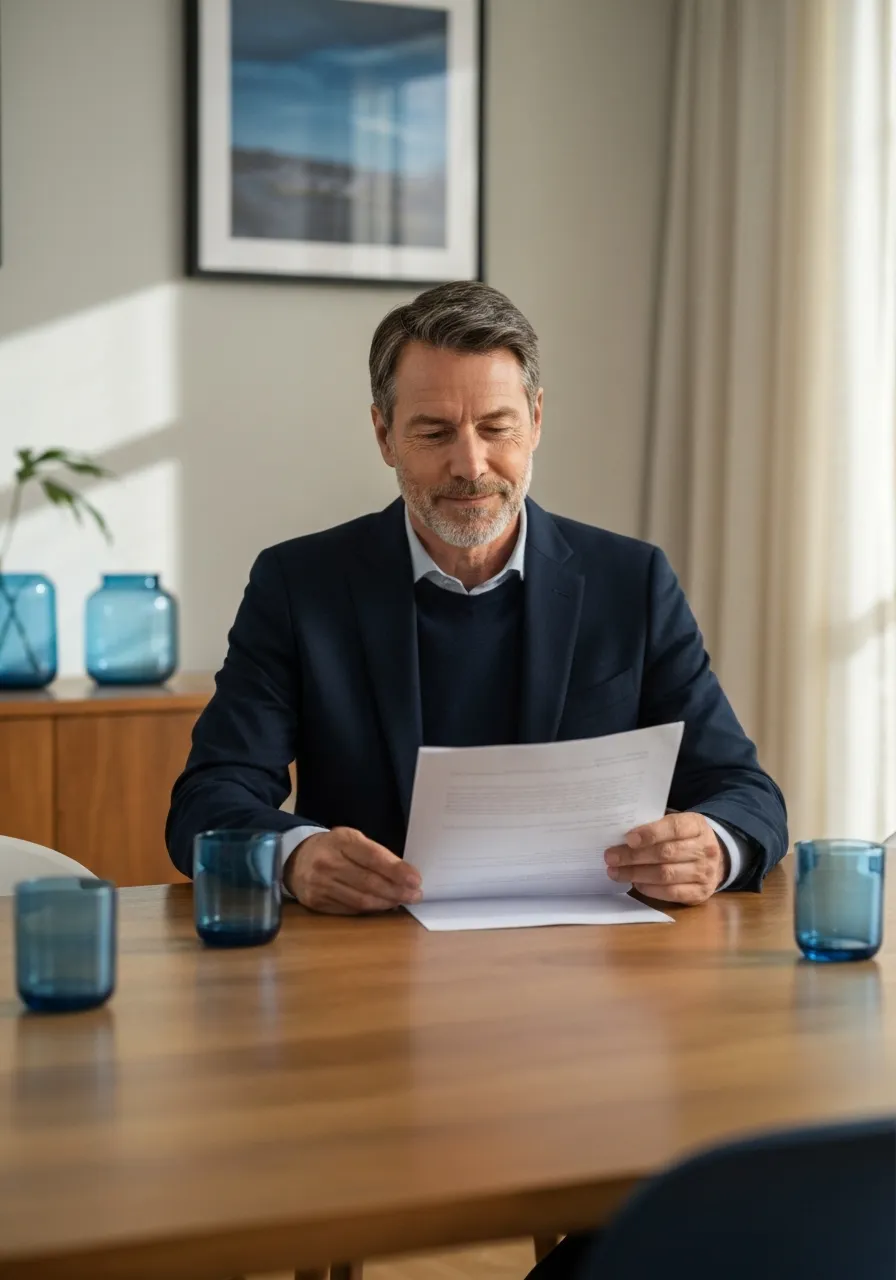A relatable individual feeling relieved and supported after a life insurance consultation