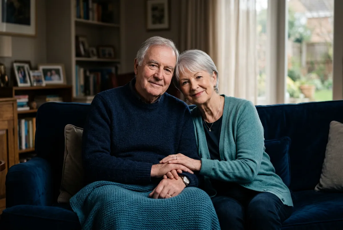 Warm senior couple having a calm, thoughtful family discussion about their future estate plans