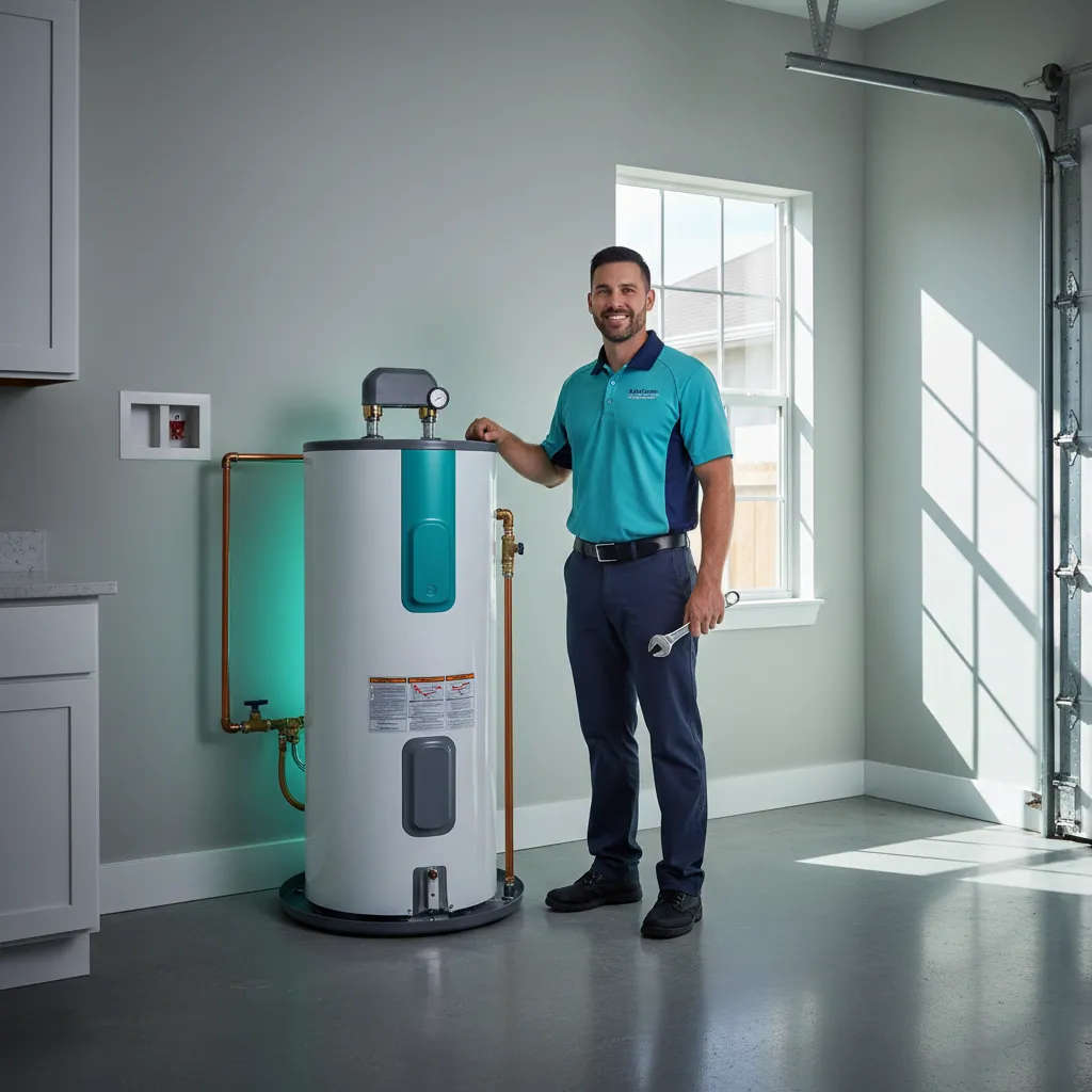 My Plumbing Friends team providing hybrid water heater installation
