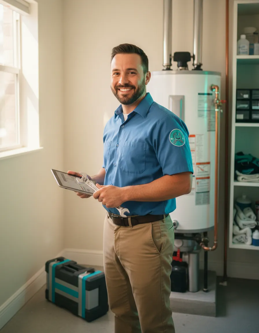 Friendly professional plumbing technician from My Plumbing Friends