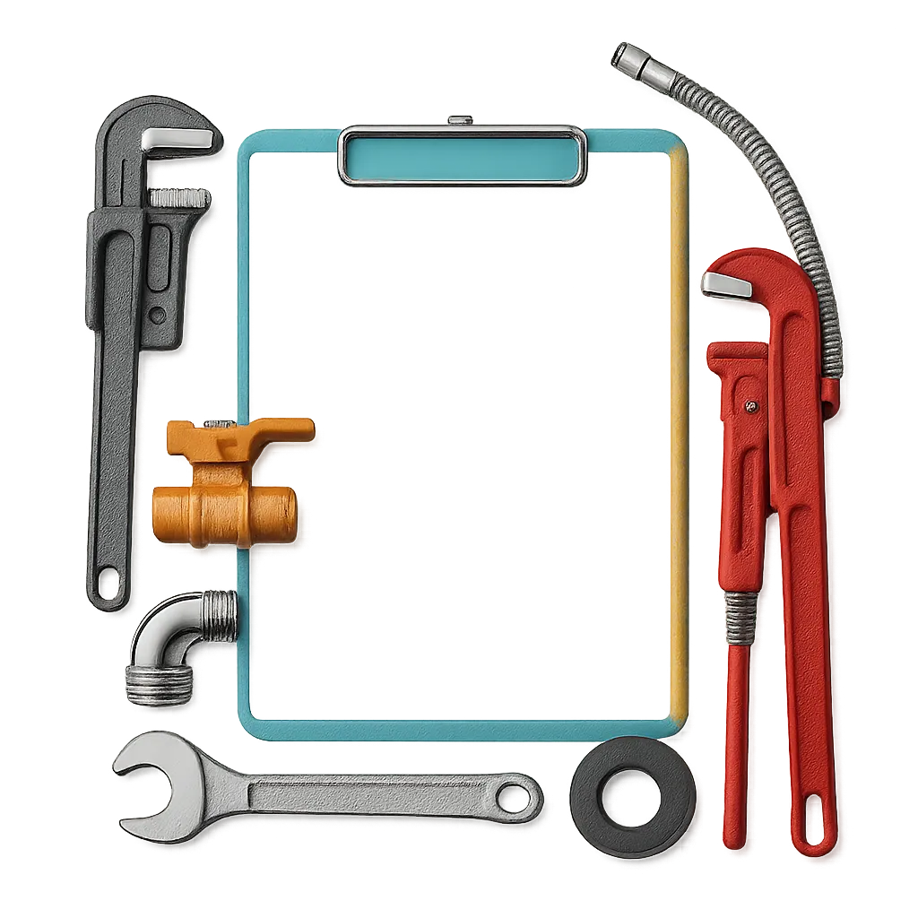 Plumbing technician representing related leak detection and plumbing services