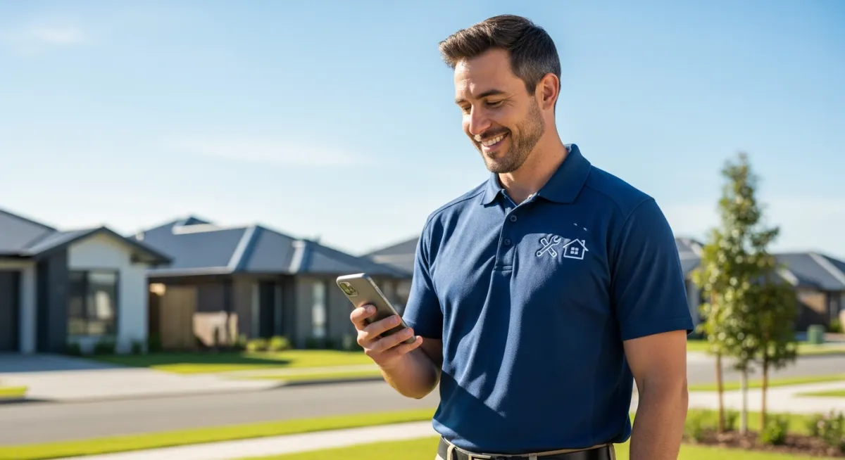 Local service provider in Carrum Downs checking phone