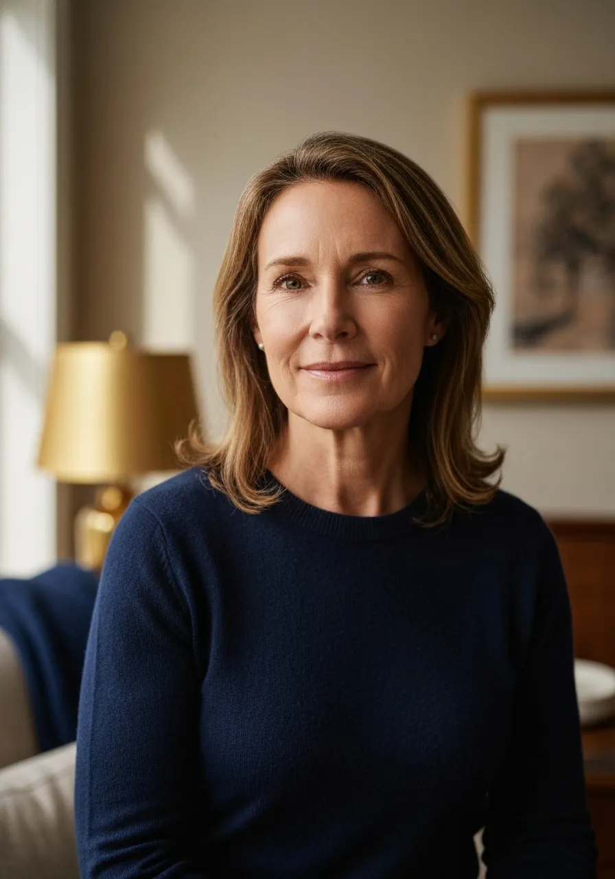 Mature parent looking confident and secure about their financial legacy