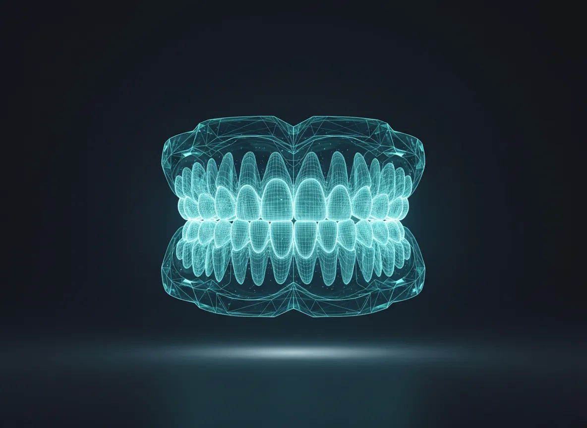 iTero 3D digital smile simulation process showing before and after teeth alignment