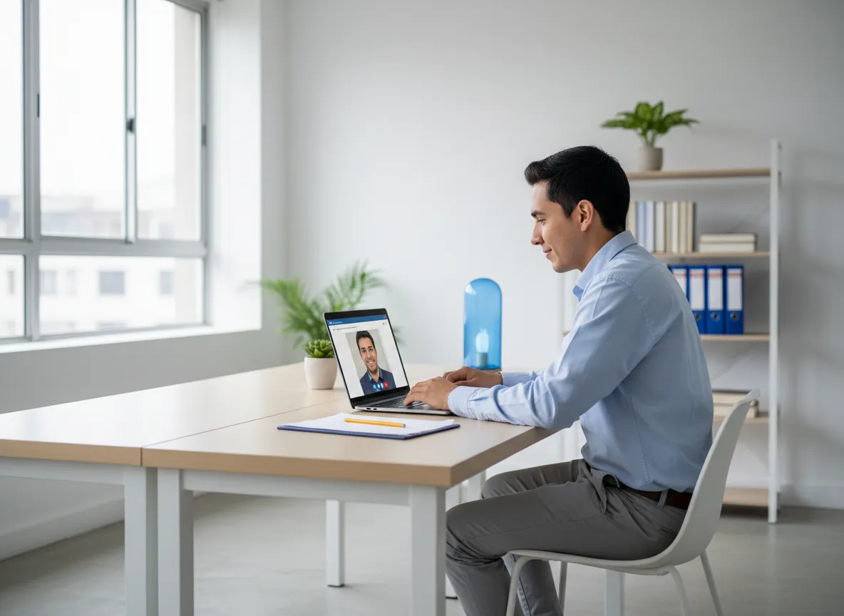 Estudiante peruano recibiendo asesoría académica personalizada