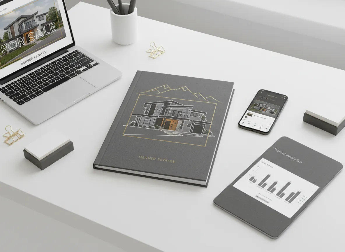 Luxury home marketing materials and digital ads