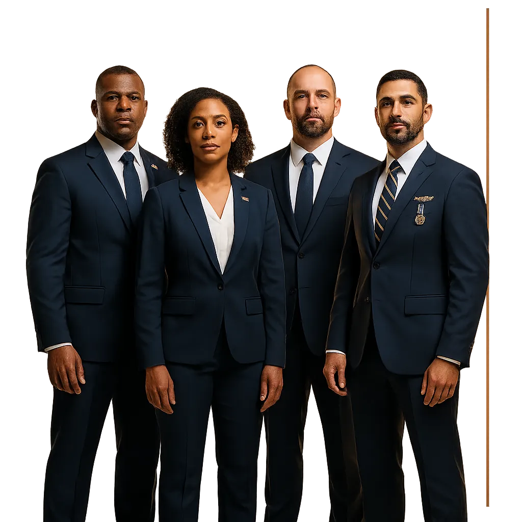 Diverse group of veterans in professional corporate attire