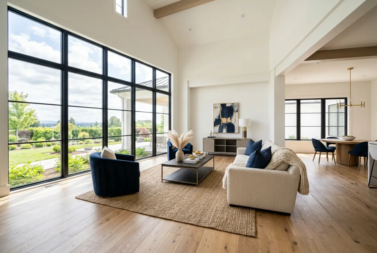 Modern architectural interior of The Adirondack Haven