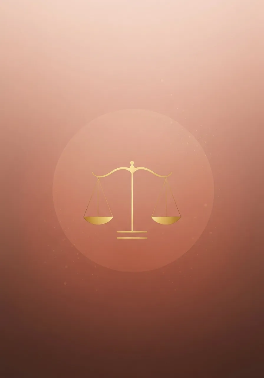 Cosmic Libra elements with balanced scales and soft celestial glow