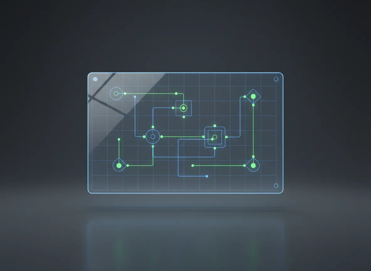 Automated workflow UI dashboard demonstrating intelligent business processes