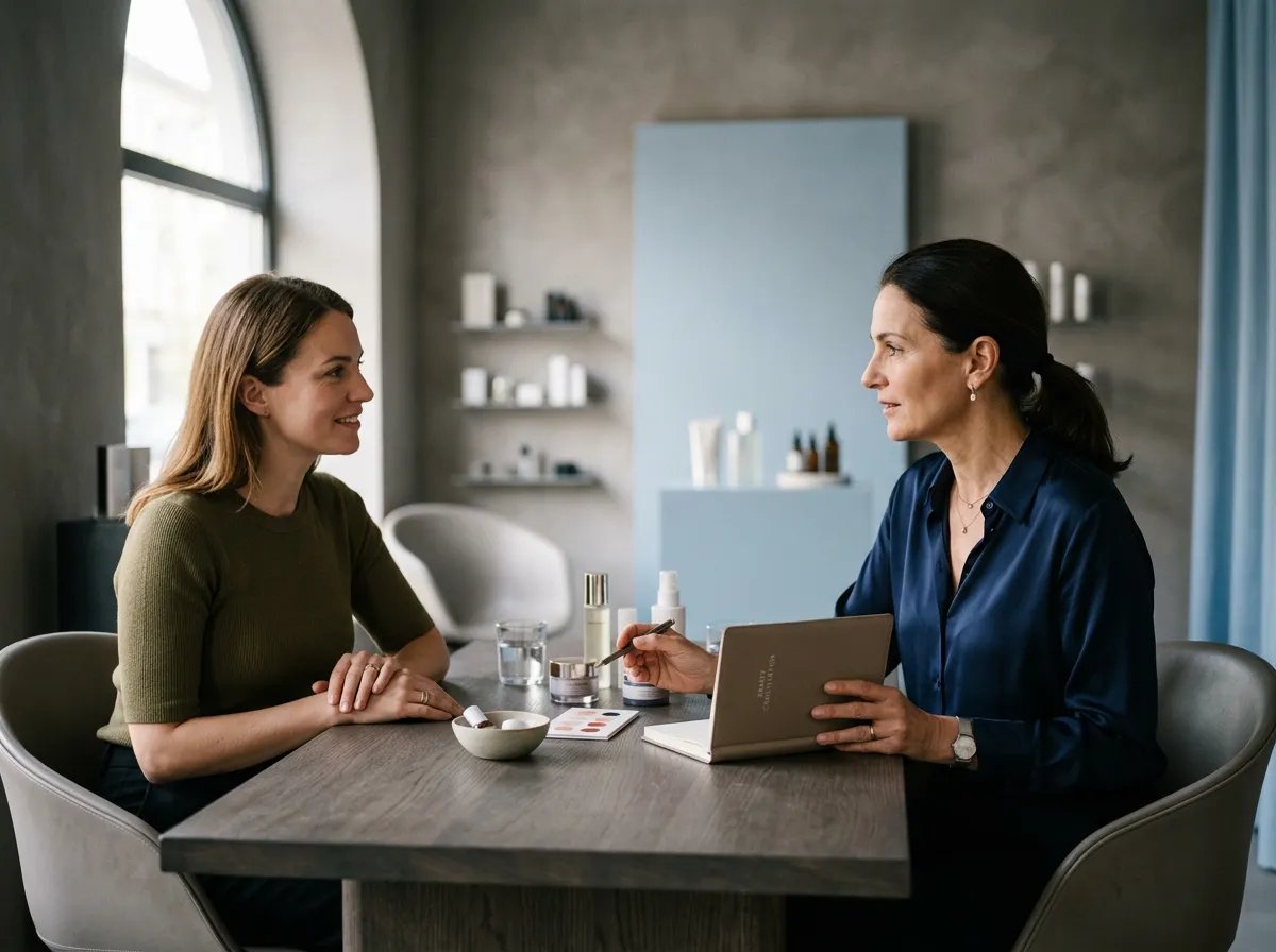 Consulenza personalizzata di bellezza nello studio boutique