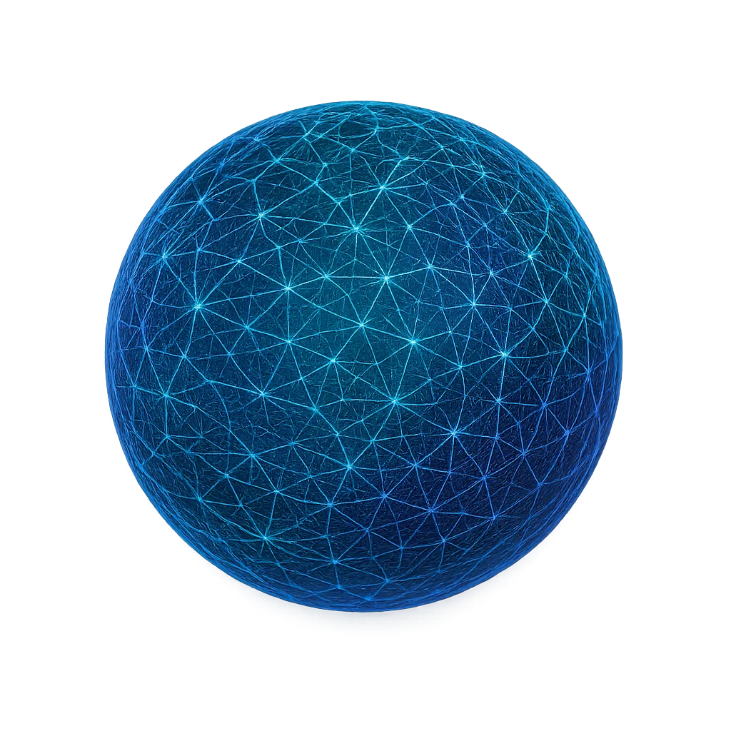 Floating 3D digital AI brain orb representing futuristic marketing technology